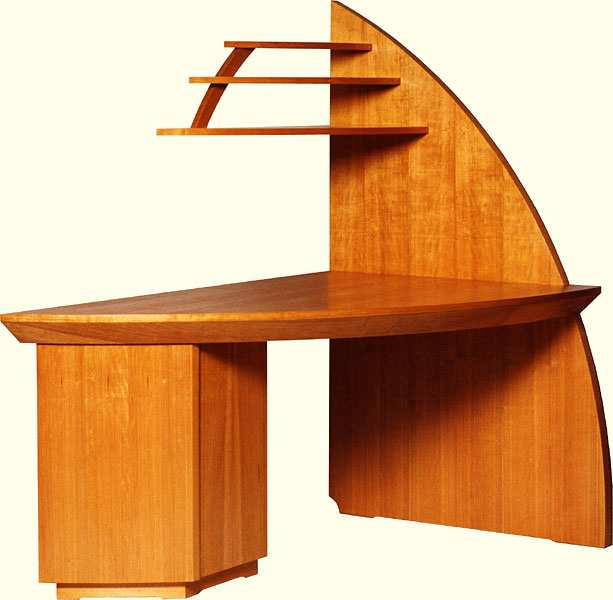 eckschreibtisch; 1998; kirsche furniert