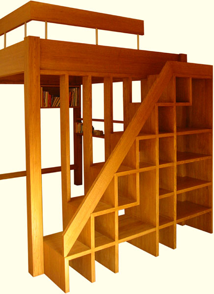 hochbett; 2005; eiche massiv