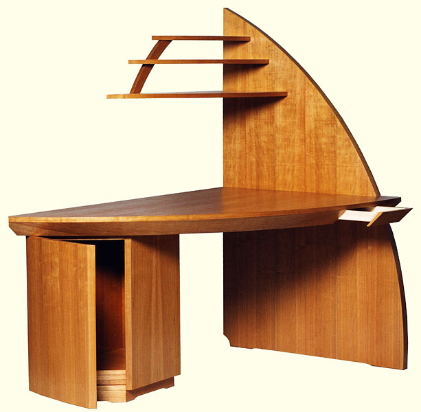 eckschreibtisch; 1998; kirsche furniert