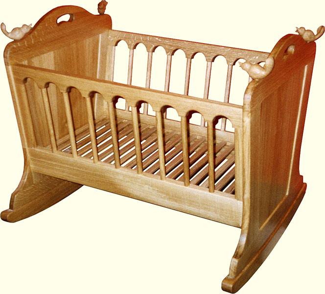 babywiege; 2002; eiche massiv